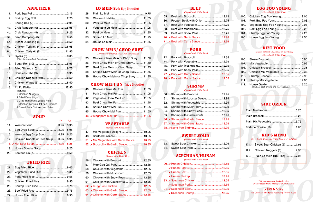 Great Wall Chinese Restaurant Menu-2