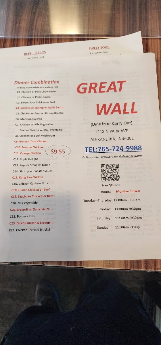 Great Wall Chinese Restaurant Menu-7